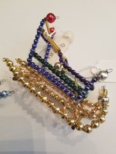 Vintage Mercury Glass beaded Christmas ornaments  Czech Republic NOS - sled picture