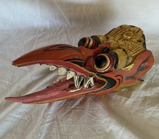 Vintage Balinese Garuda Hand Carved Wooden Mask - Indonesia picture