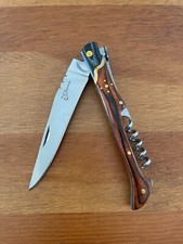 3.74” Navaja Laguiole Folding Pocket Knife Red Stamina/Mikarta Handle Corkscrew picture