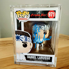 ⭐SALE⭐ COBRA KAI FUNKO: Ralph Macchio signed Daniel LaRusso #971 DARK PARLOR-JSA picture