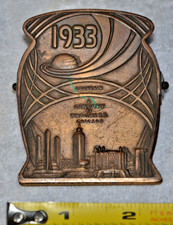 1933 A Century Of Progress Chicago World’s Fair Brass Paper Clip By GREENDUCK Co picture