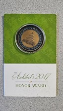 2017 ARCHITECT U.S. CAPITOL HONOR AWARD COIN picture