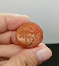 Roman Old  Seal Engraving Intaglio Old Agate Stone Amulet Seal Stamp picture