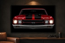 1970 Chevrolet Chevelle SS 454 24x36 PAPER Poster Classic Muscle Car Art picture
