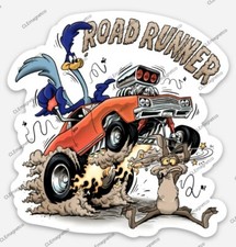 Muscle Car MAGNET - Ratfink Style American Made Car Show Rat Fink Road Runner picture
