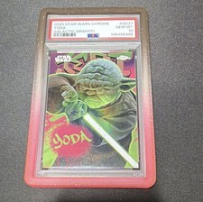 Topps 2025 Star Wars Chrome Yoda Galactic Graffiti GG21 PSA 10 CASE HIT picture