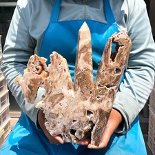 7LB Natural Sphalerite Crystal Obelisk Quartz Multi pointed tower Healing picture