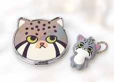 Nasu Animal Kingdom Pallas's cat hand mirror keychain mirror picture