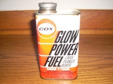 Cox Glow Power Fuel Vintage Empty Can  For Model Cars, Planes Santa Ana Calf. picture