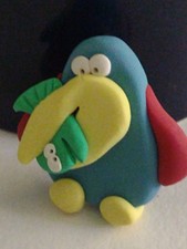 Vintage Zoolery Nina Piccirilli Polymer Clay Bird Toucan Brooch Pin Handmade picture