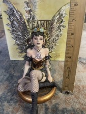 Nemesis Now Steampunk Fairy Figurine on Pocket Watch Resin Fantasy Statue W/ Box picture