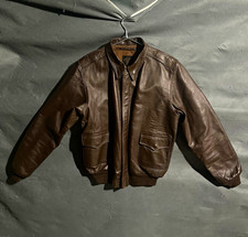 J.A. Dubow vintage WWII US Army Air Forces A-2 Leather Flight Jacket Talon 46 picture