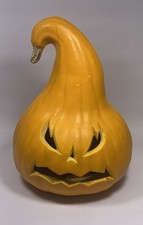 Vintage 1990s Goofy Gourd Foam Jack O Lantern Light Up Pumpkin Halloween Decor picture