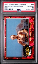 2022 Topps Sapphire Star Wars Missing Artoo-Detoo Red /5 #18 PSA 10 POP 1 picture