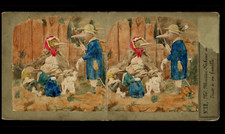 Mr Martin Fisherman Bringinging Dinner to His Family, Ca.1870, Watercolor Stereo Mr picture