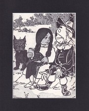 8X10 Matted Print Picture Vintage Children Art: WW Denslow, Wizard of Oz picture