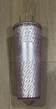 Starbucks Matte Light Pink/Purple Chain Link Soft Touch Venti Tumbler Cup 24oz picture