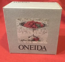 Vintage Jefferson Oneida Silverplate Compote Beaded Edge Trim NIB picture