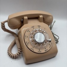 VTG ‘78 WORKING Stromberg-Carlson Rotary Desk Telephone Beige US Retro Landline  picture