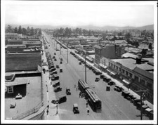 Brand Boulevard in Glendale from above 1924 California Old Photo picture