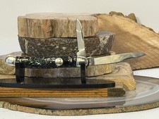 Vintage Imperial Prov. RI 2 Blade Jack w/Black Bone handles Pocketknife--997.26 picture
