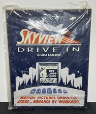 Skyview Drive In $1.00 A Car Load Metal Advertising Sign 11”x14” NIP Vintage picture