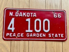 1966 North Dakota New Car Dealer License Plate picture