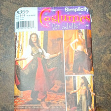 Simplicity 5359 Adult Costumes Sewing Pattern Contemporary Original picture