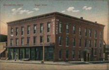 Wauseon, Ohio OH Eager Hotel Antique Original Vintage Postcard picture