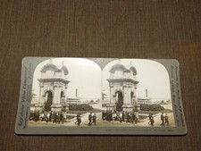 VINTAGE STEREOVIEW STEREOSCOPE CARD PLYMOUTH ROCK & CHILDREN MASS picture