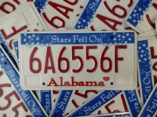 Authentic 2002-2009 Stars Fell on Alabama License Plate NEW NOS Unused Tag Dixie picture