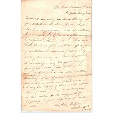 1828 Original Handwritten Letter Bunkers Boarding House NY Caroline B. Tyler D21 picture