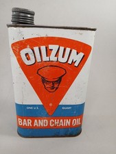 VINTAGE OILZUM BAR & CHAIN 1 qt. Oil Can picture
