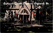 All Professional Music Theatre Brunswick Maine Chrome Cancel WOB Postcard picture