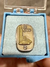 Vintage 5 Year Sears Roebuck Dept Store Service Award Lapel Pin 1/10 10k Gold picture