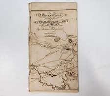 Antique 1828 Boston & Providence B&P Railroad Map Proposed Railway Route Survey picture