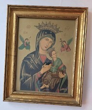 Our Lady of Perpetual Help Italian Print In Gold Leaf Paint? 13