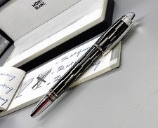 Premium Montblanc Miesterstuck Limited Edition Black And Silver Body FountainPen picture