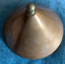 Vintage MidCentury Modern 1930-1950 Copper & Brass Cone Shape Lampshade Art Deco picture