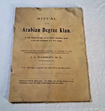 1894 Ritual of the Arabian Degree Klan J A Wamsley picture