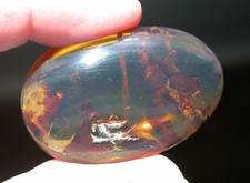Beautiful Large Purple Burmese Amber Fossil with Mineral Deposits 8.8 g picture