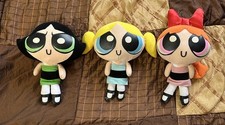 Vintage CARTOON NETWORK POWERPUFF GIRLS Plush set 2000 picture