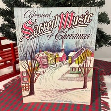 Vintage 1958 Christmas Sheet Music Book Advanced Sacred Music Piano Solo Thomas picture