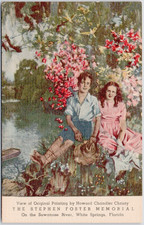 View Of Original Painting By Howard Chandler Christy White Springs FL Postcard picture