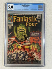 FANTASTIC FOUR 49 CGC 5.0 OFF-WHITE PAGES SILVER SURFER & GALACTUS  picture