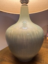 Carl-Harry Stalhane RORSTRAND Sweden Ceramic Lamp 1960s MCM Pom Pom Shade picture