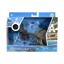 McFarlane Toys Avatar Neteyam & Ilu Blacklight Glow Diorama World of Pandora picture