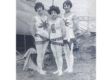 1928 Sells Floto Circus Women Acrobats Boston Big Top Glass Negative OOAK picture
