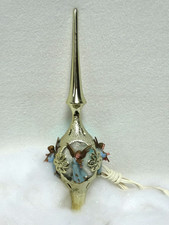 Vintage Late 1950's Jewelbrite Electrified Diorama Angel Christmas Tree Topper picture