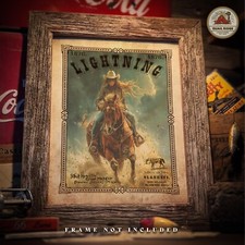Vintage Horse Riding Art Print Cowgirl Rodeo Western Artwork Wall Decor Gift picture